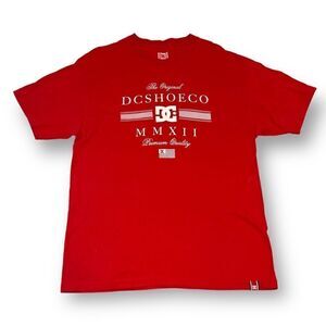 DC Shoes Red Tee Size Large